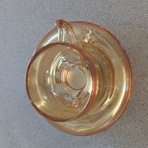 Iridescent Marigold Cup and Saucer Vintage